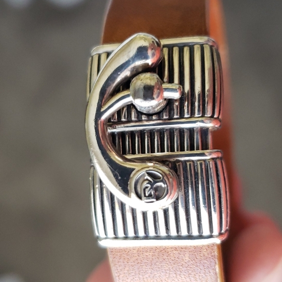 David Yurman .925 Sterling Vintage Leather Bracelet - Picture 3 of 11
